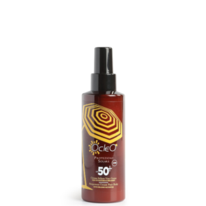 CREMA SOLARE VISO CORPO - SPF 50+ SPRAY con Attivatore di Melanina Ocleò ml 150 PROTEZIONE MOLTO ALTA