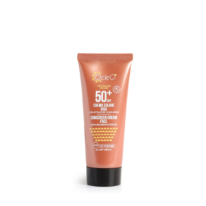 CREMA SOLARE VISO - SPF 50+ con Attivatore di Melanina ml 50  Ocleò PROTEZIONE MOLTO ALTA